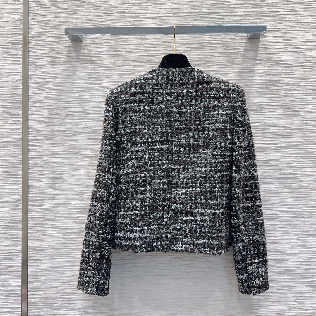 Cha 25fw tassel Fur Dress Coat