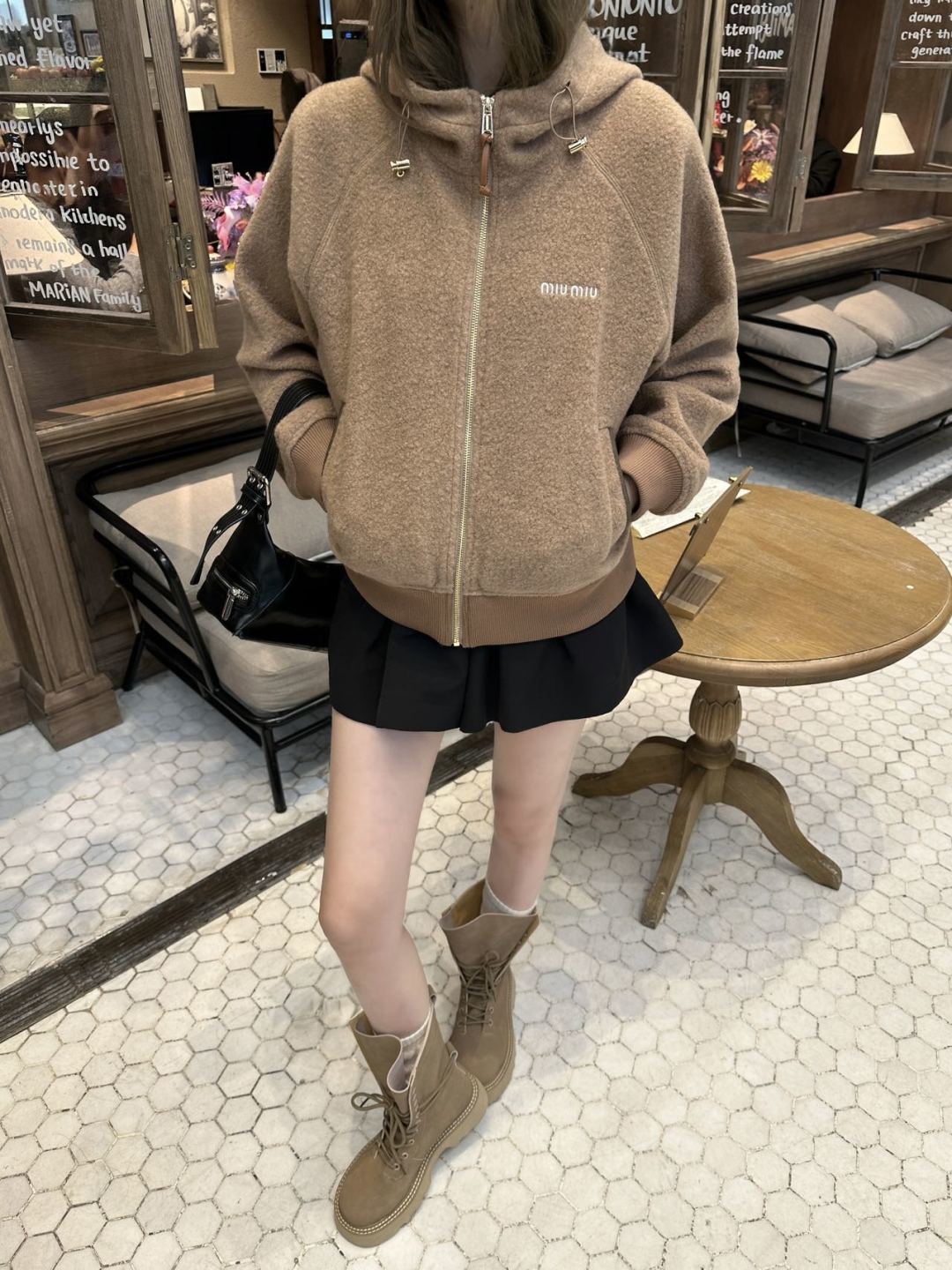 Mu 25fw hooded Zip-Up Casual Jacket