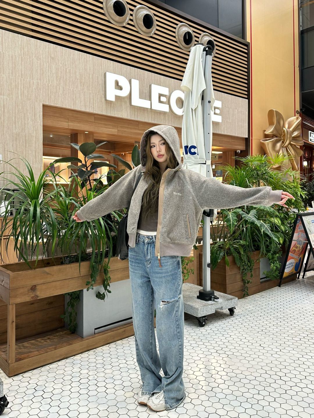 Mu 25fw hooded Zip-Up Casual Jacket