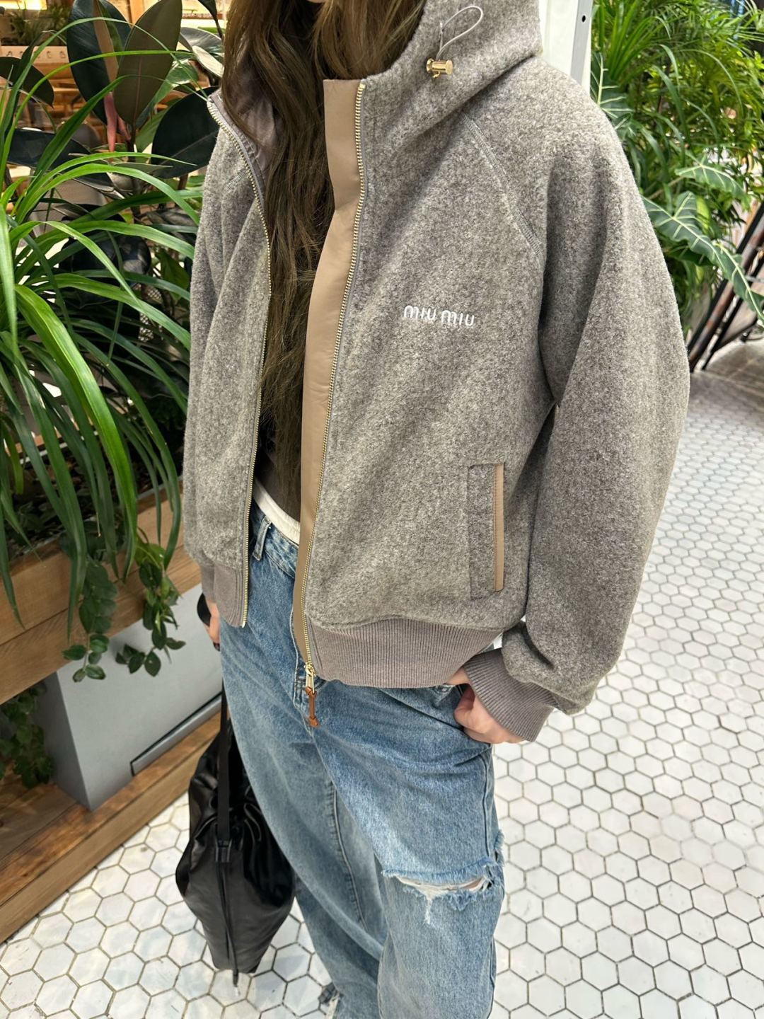 Mu 25fw hooded Zip-Up Casual Jacket