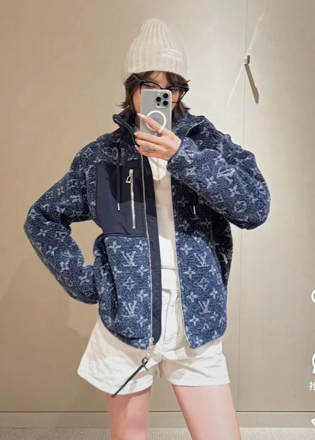 Lou 25fw hooded Teddy Sheepskin Jacket