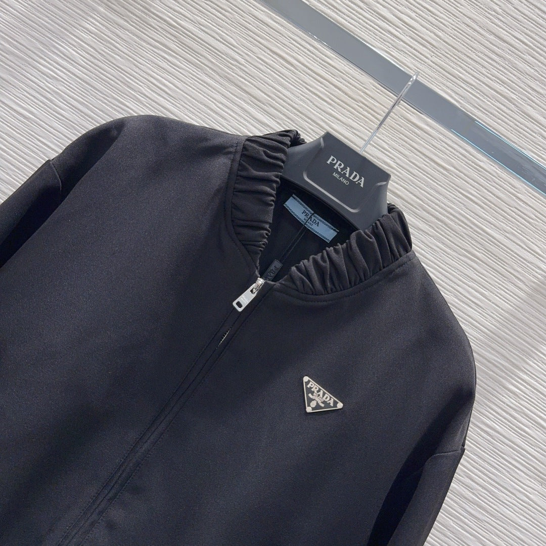 Pra 25fw fashionable classic triangle logo jacket