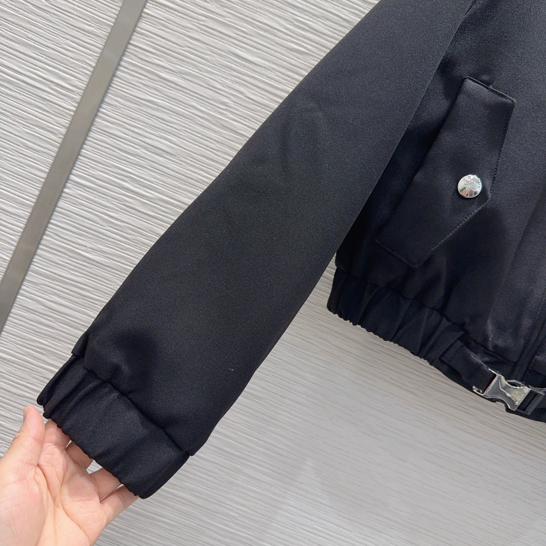 Pra 25fw fashionable classic triangle logo jacket