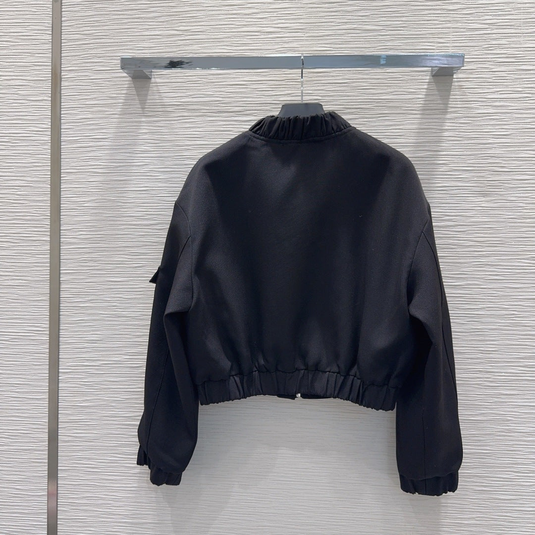 Pra 25fw fashionable classic triangle logo jacket