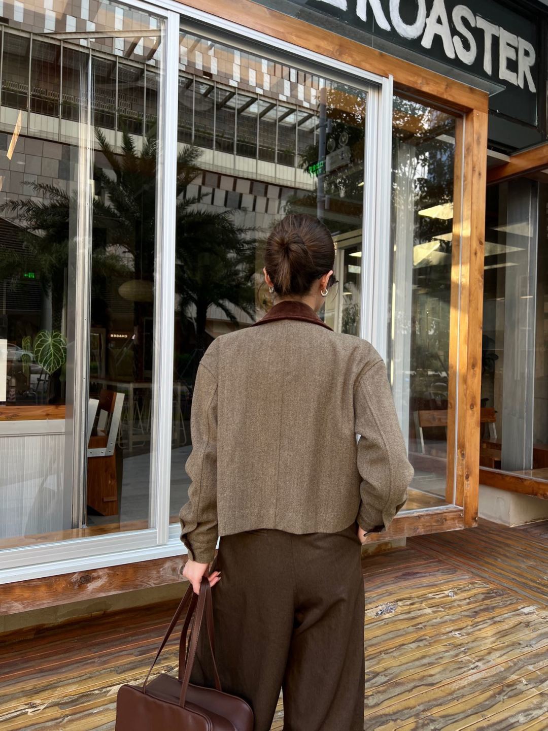 Pra 25fw fashionable classic triangle logo jacket