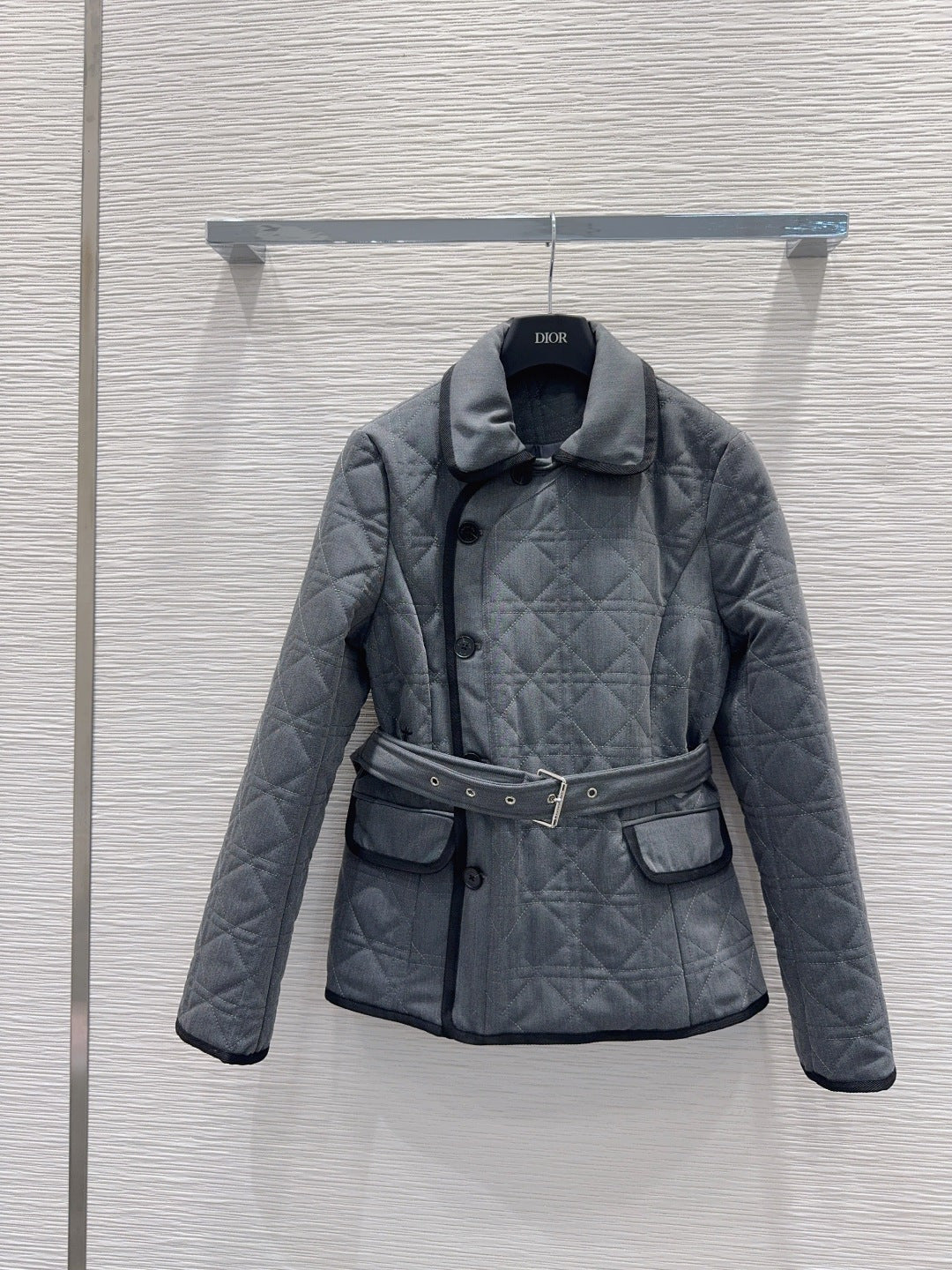 Cd 25fw new lapel cannage coat