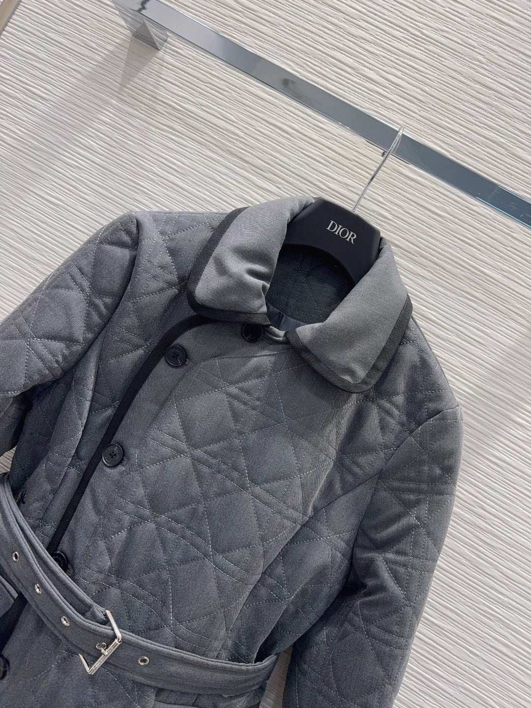 Cd 25fw new lapel cannage coat