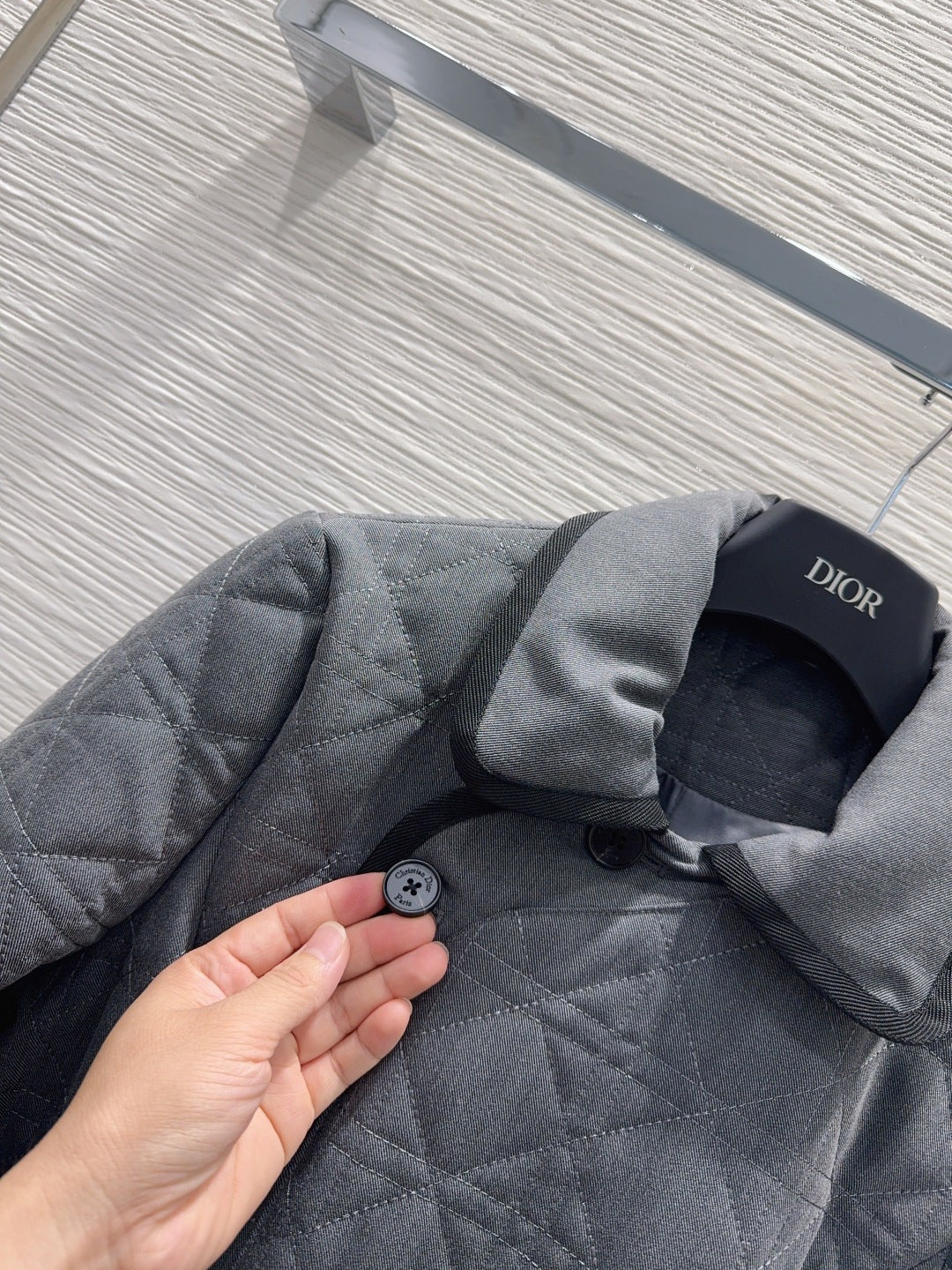 Cd 25fw new lapel cannage coat