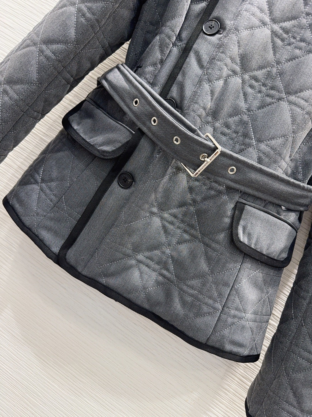 Cd 25fw new lapel cannage coat