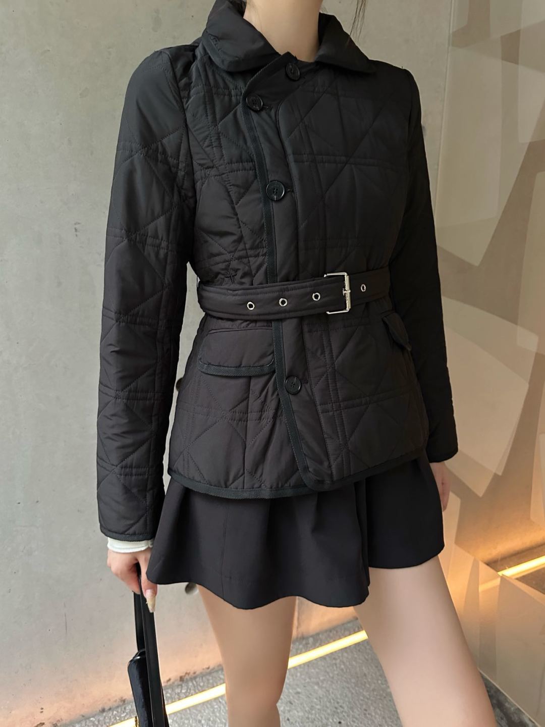 Cd 25fw new lapel cannage coat