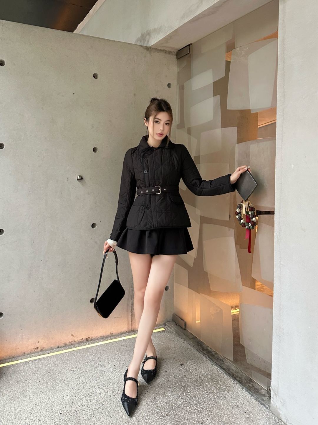 Cd 25fw new lapel cannage coat