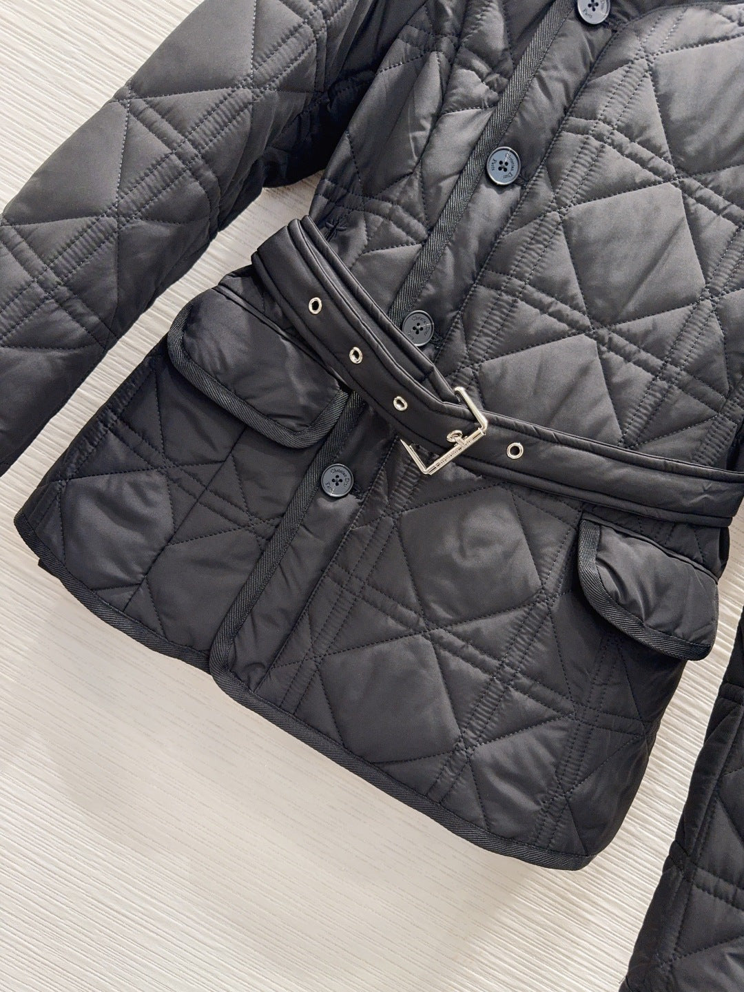 Cd 25fw new lapel cannage coat