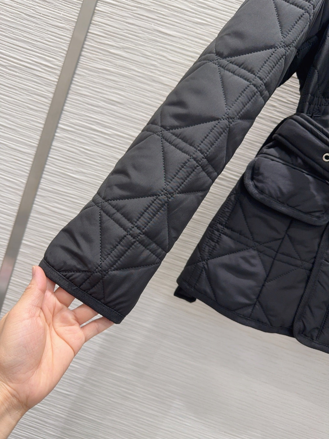 Cd 25fw new lapel cannage coat