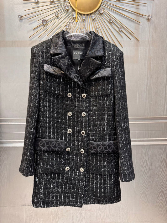 Cha**25fw new tweed overcoat