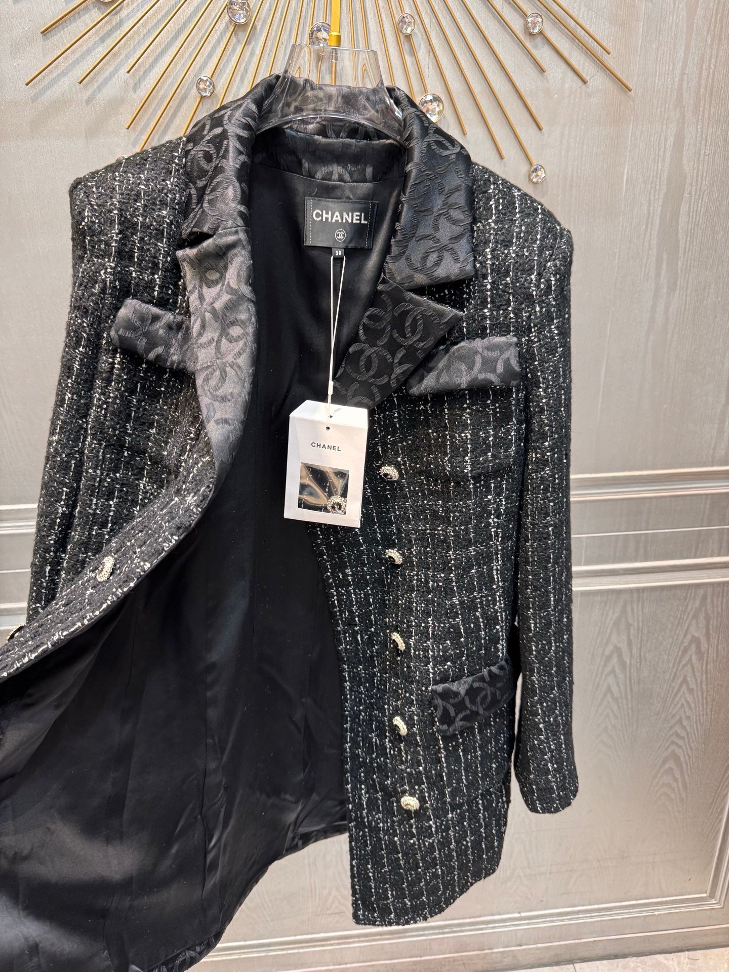 Cha**25fw new tweed overcoat