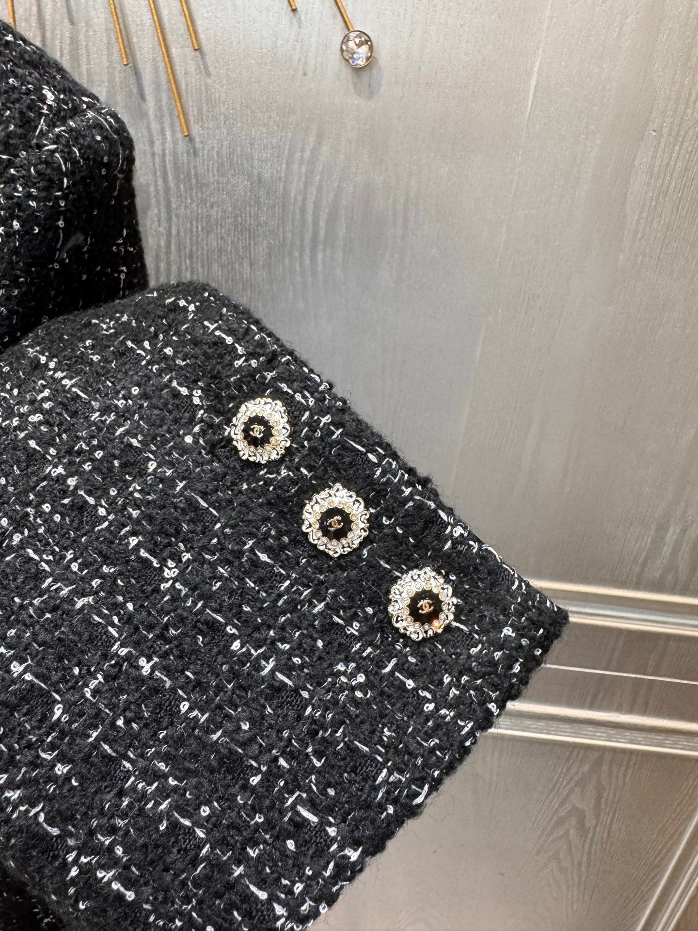 Cha**25fw new tweed overcoat