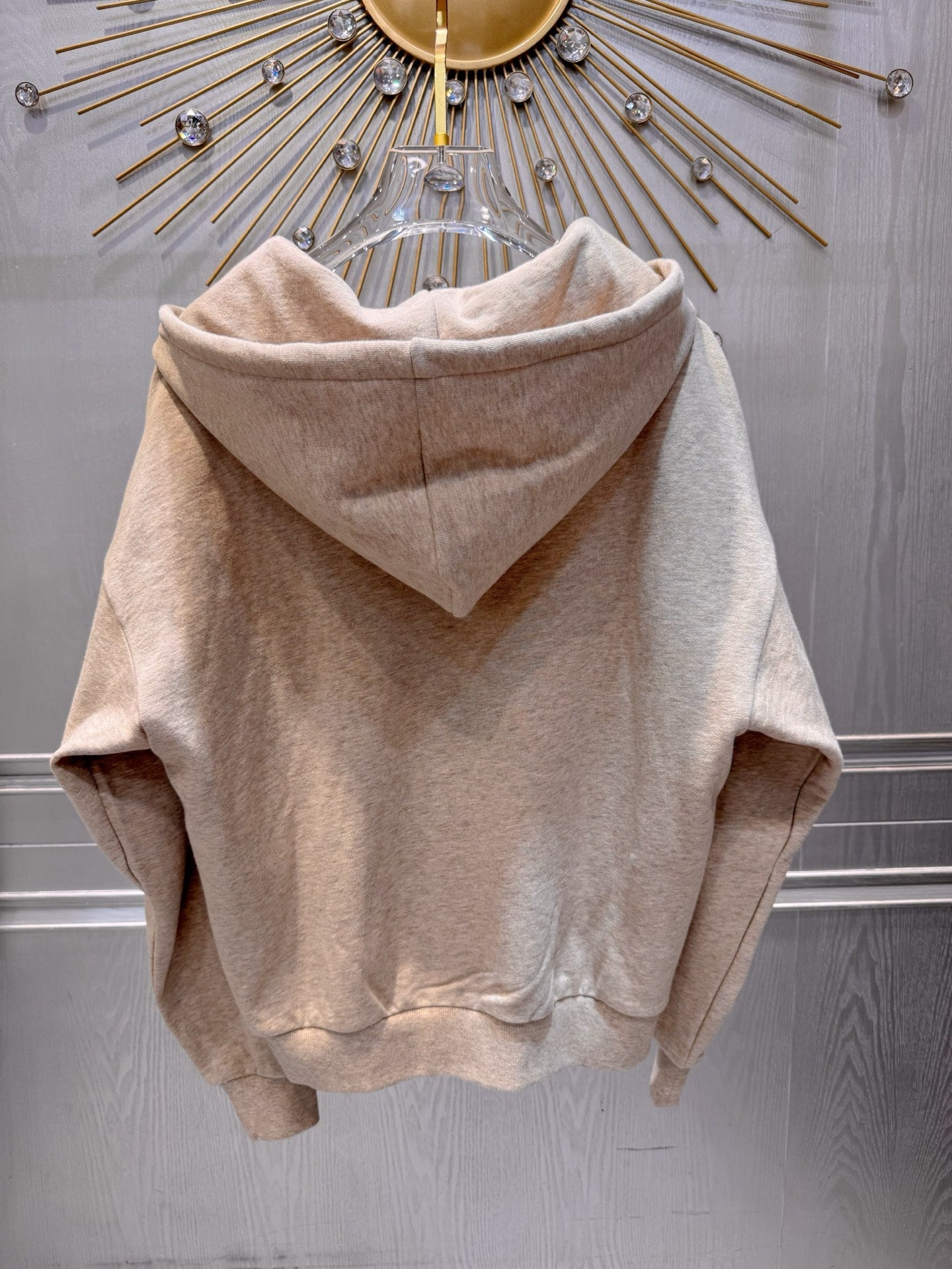 Cel**25fw badge zipper hoodie