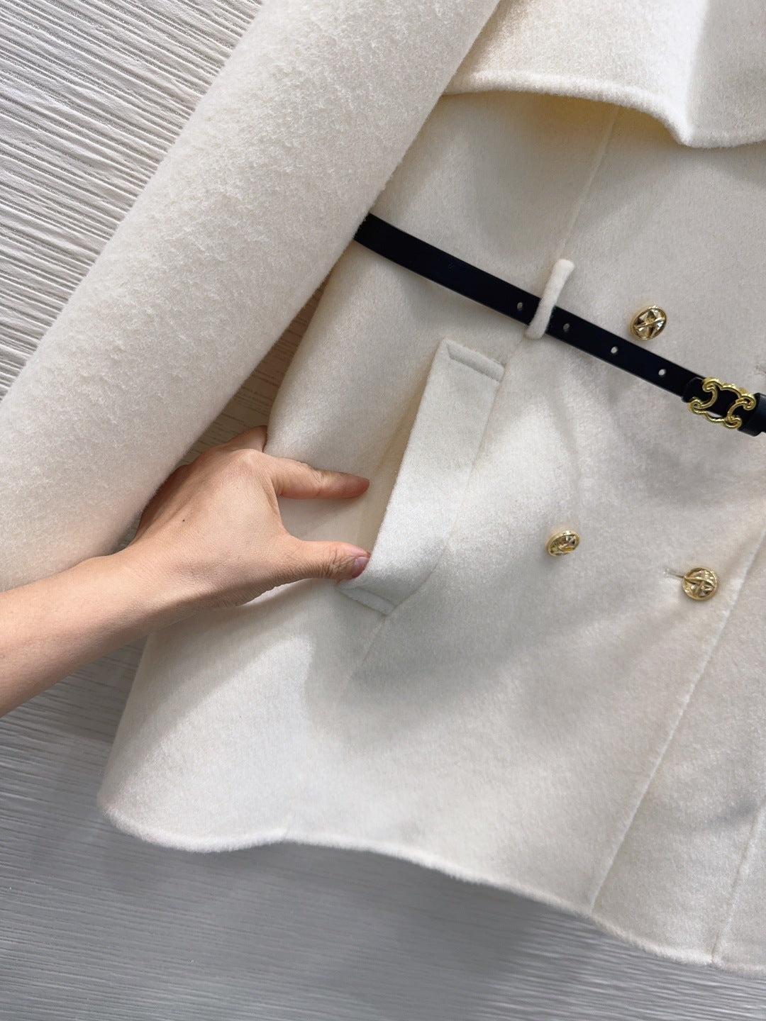 Cel**25fw new double-faced cashmere coat