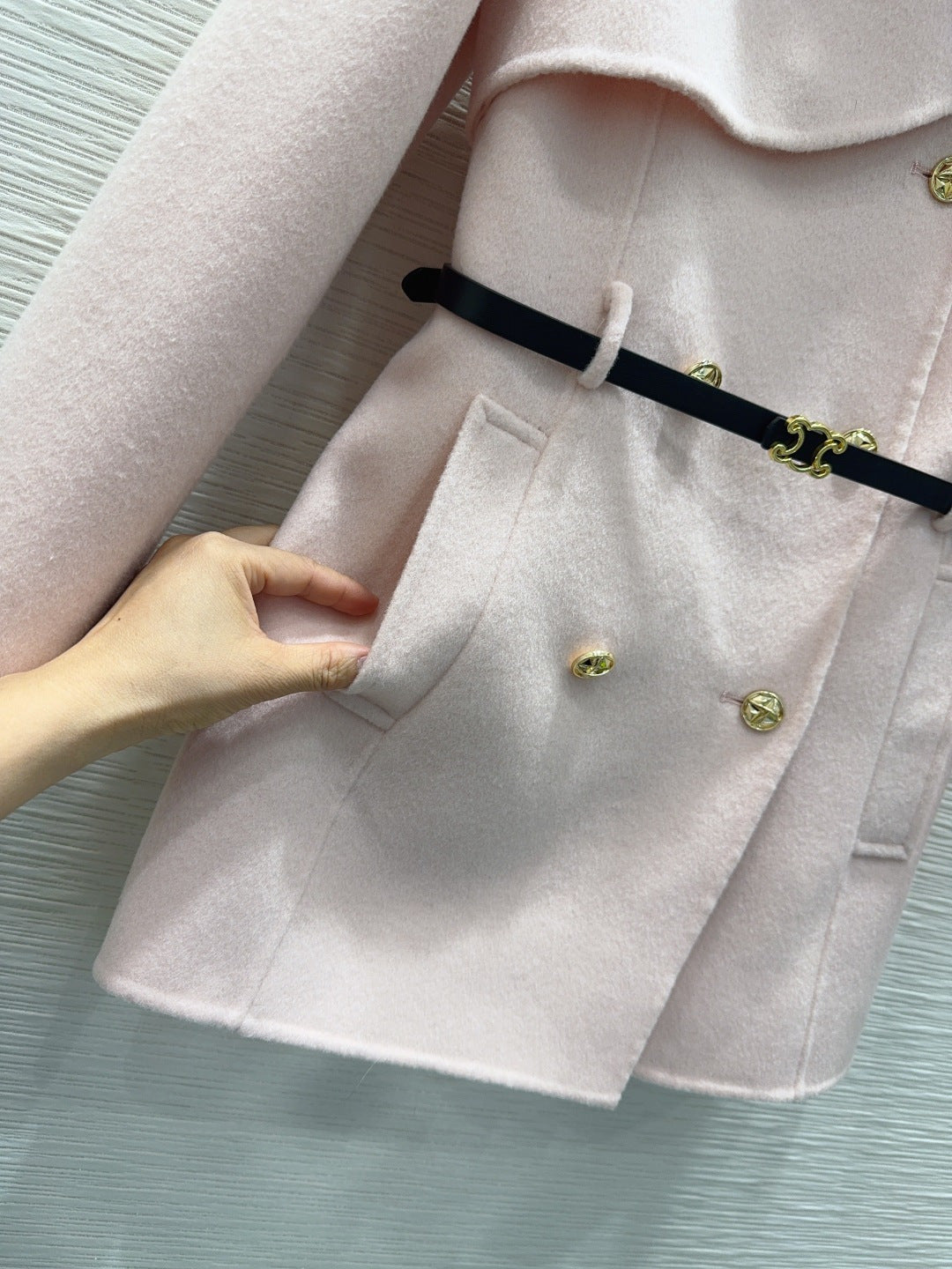 Cel**25fw new double-faced cashmere coat