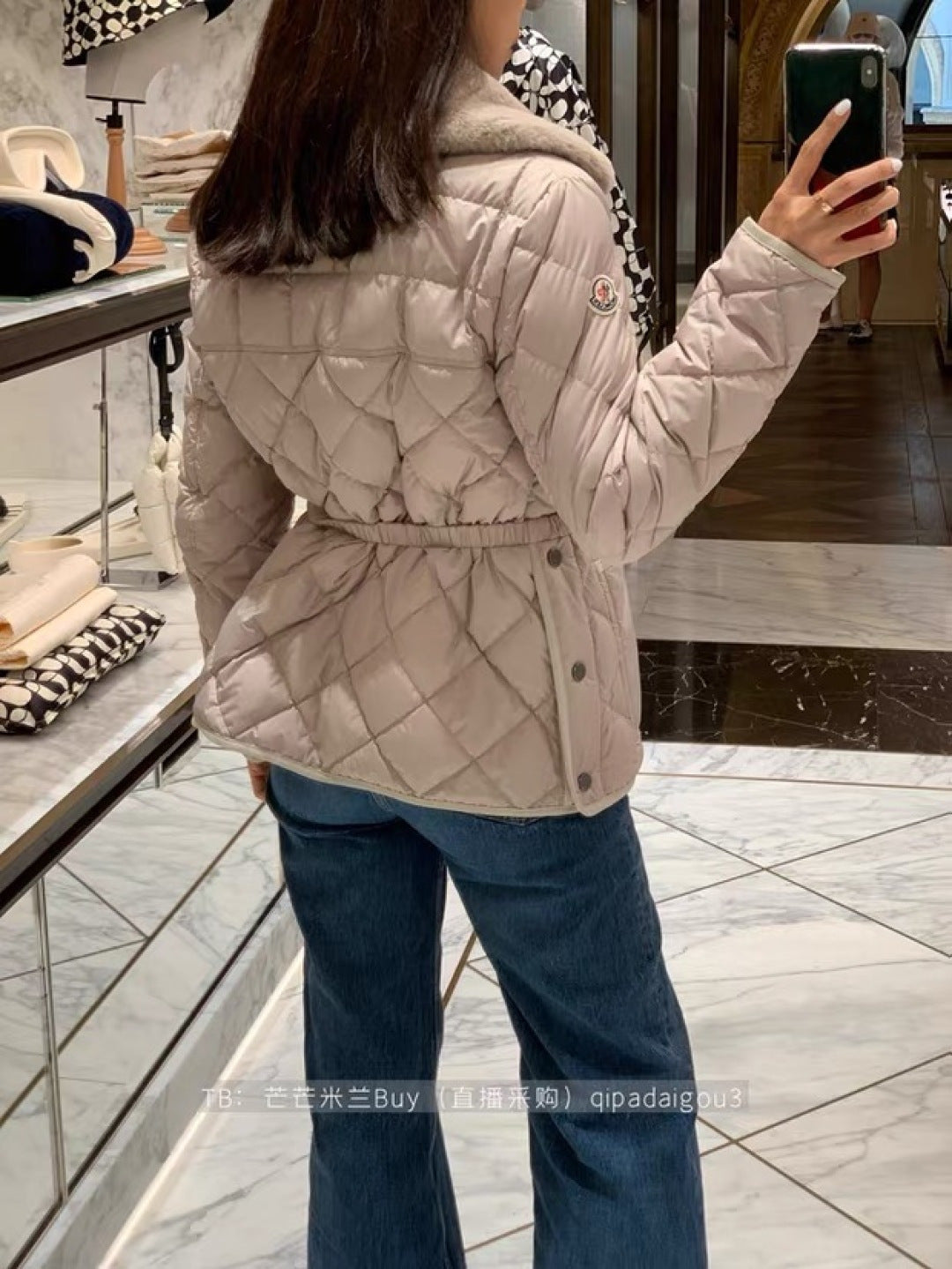 Moc**25fw new down jacket with detachable fur collar