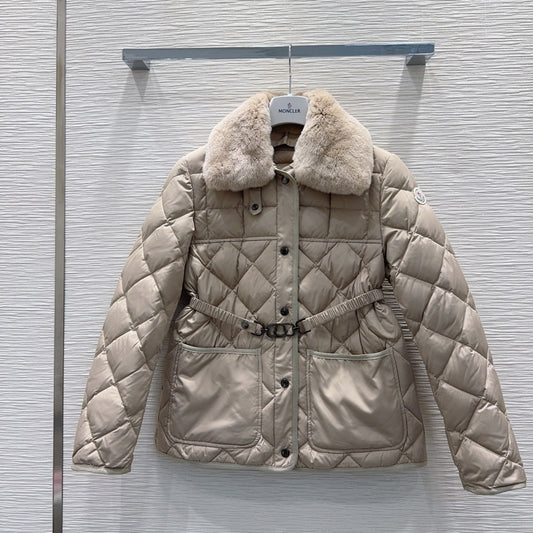 Moc**25fw new down jacket with detachable fur collar
