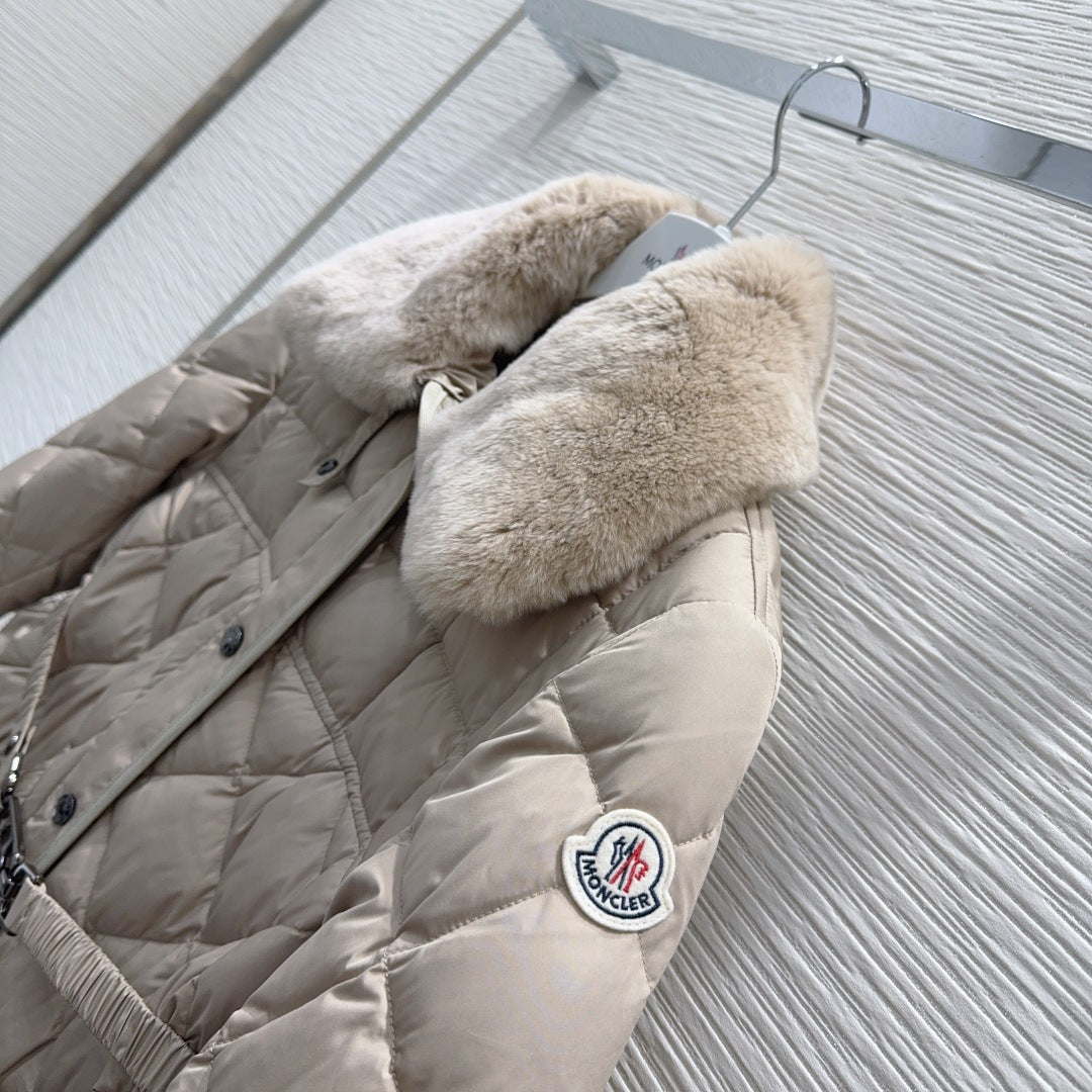 Moc**25fw new down jacket with detachable fur collar