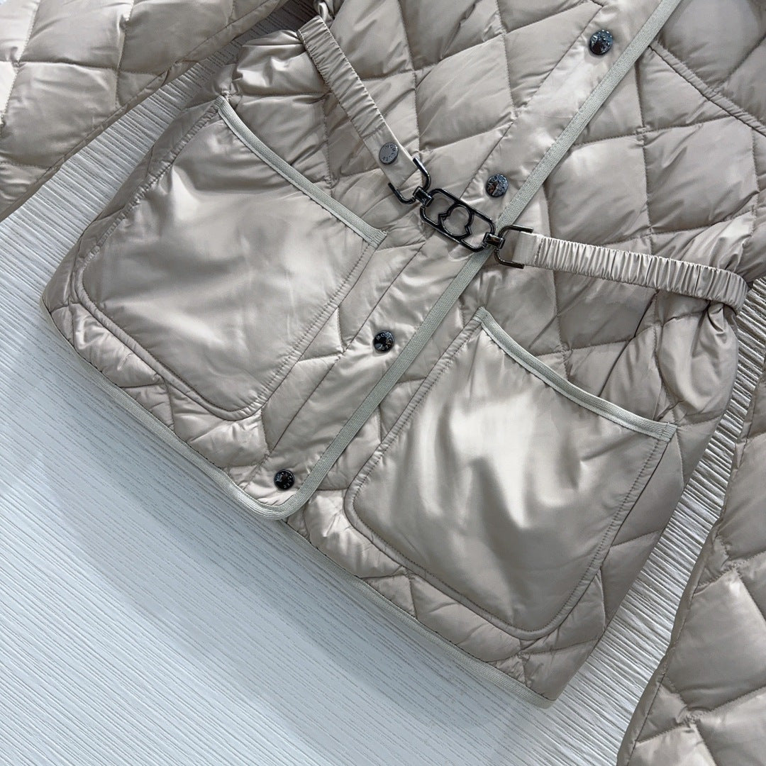 Moc**25fw new down jacket with detachable fur collar