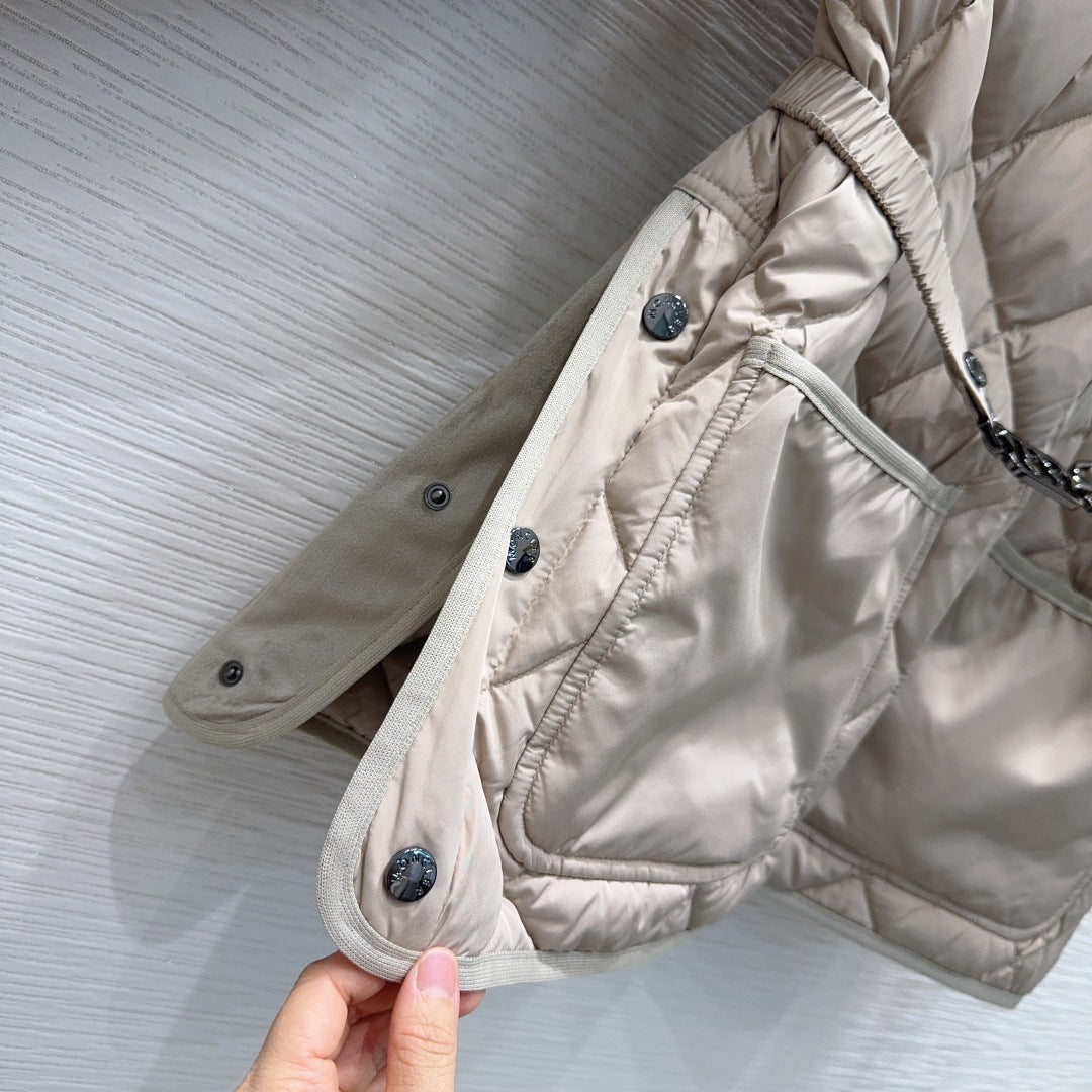 Moc**25fw new down jacket with detachable fur collar