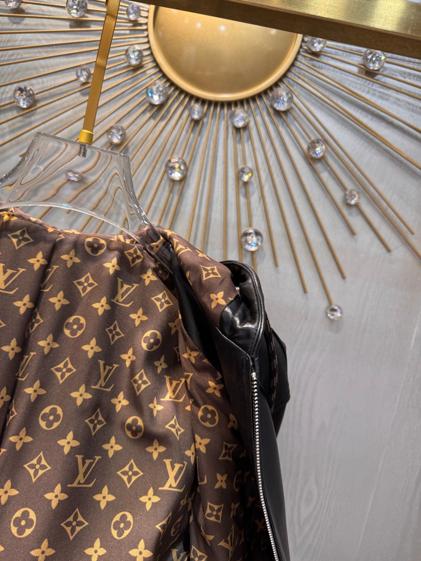 Lou**25fw black hooded genuine leather jacket