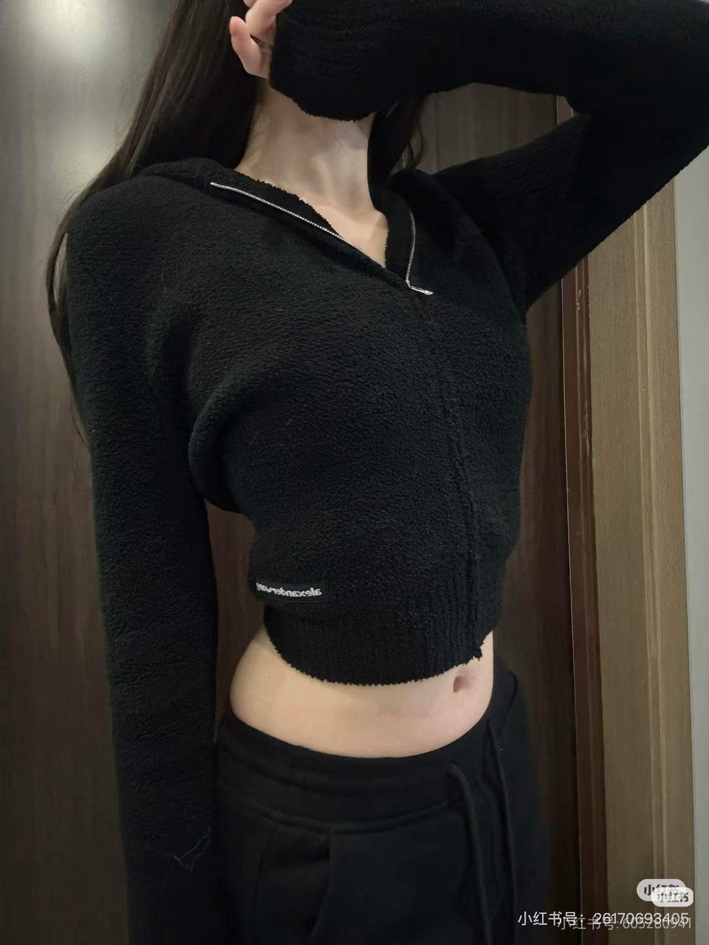 Ale**25fw new hooded knit cardigan