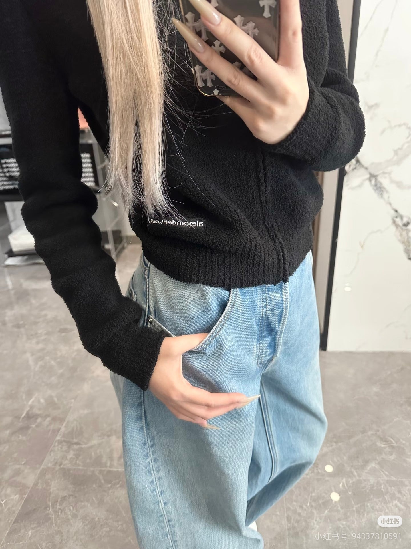 Ale**25fw new hooded knit cardigan