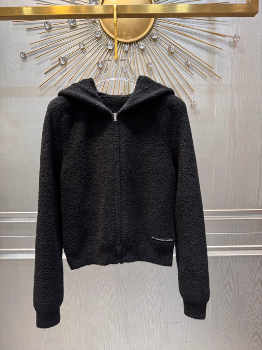Ale**25fw new hooded knit cardigan