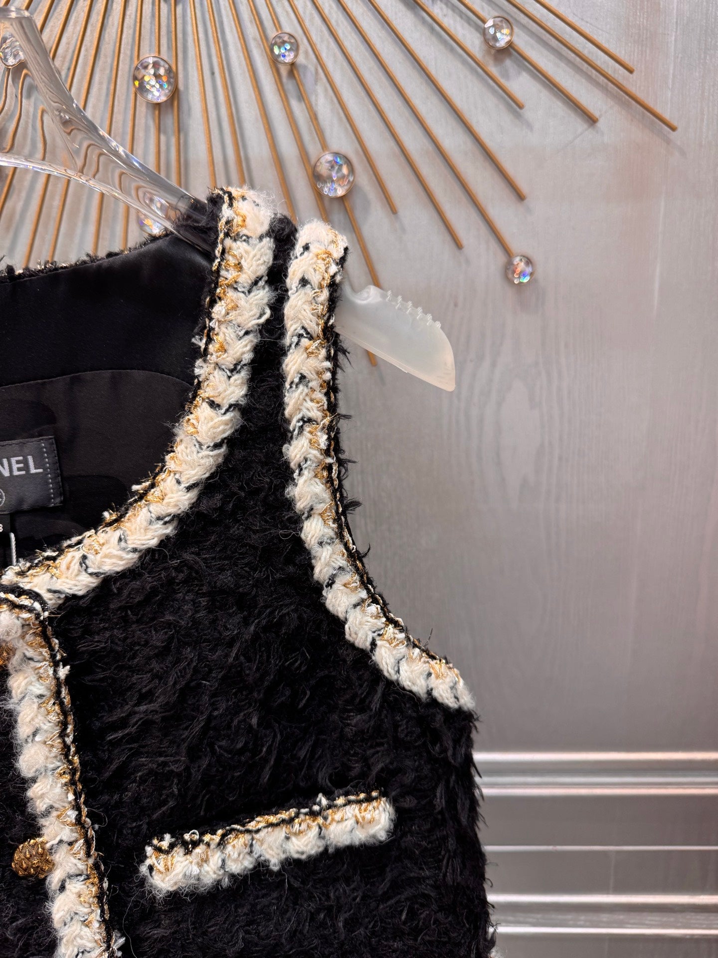 Cha**25fw tweed vest dress