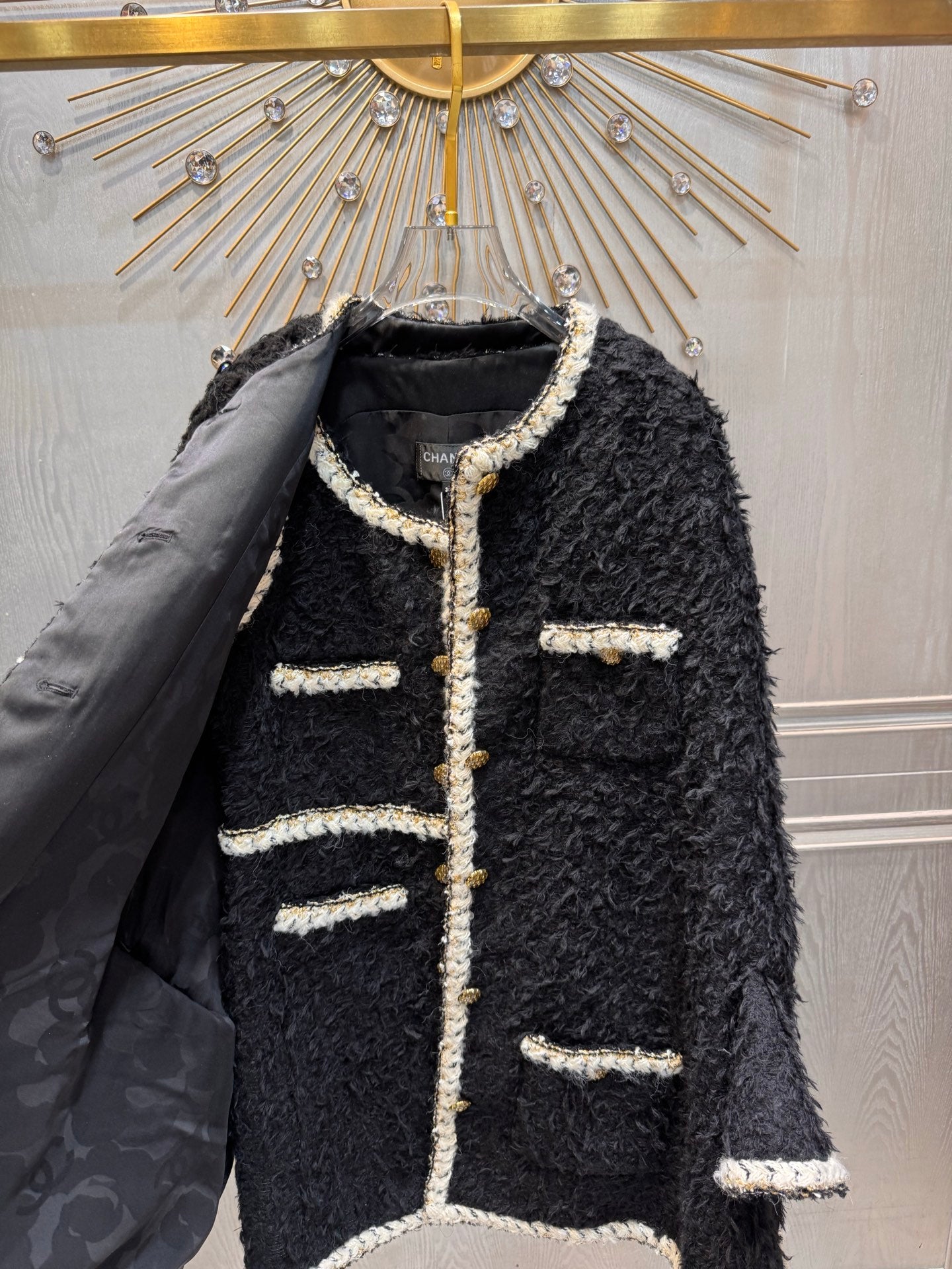 Cha**25fw tweed vest dress