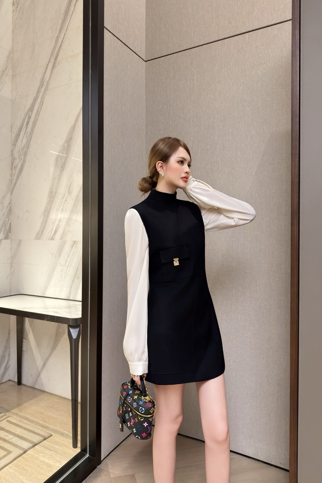 Lou**26 early spring new vest dress