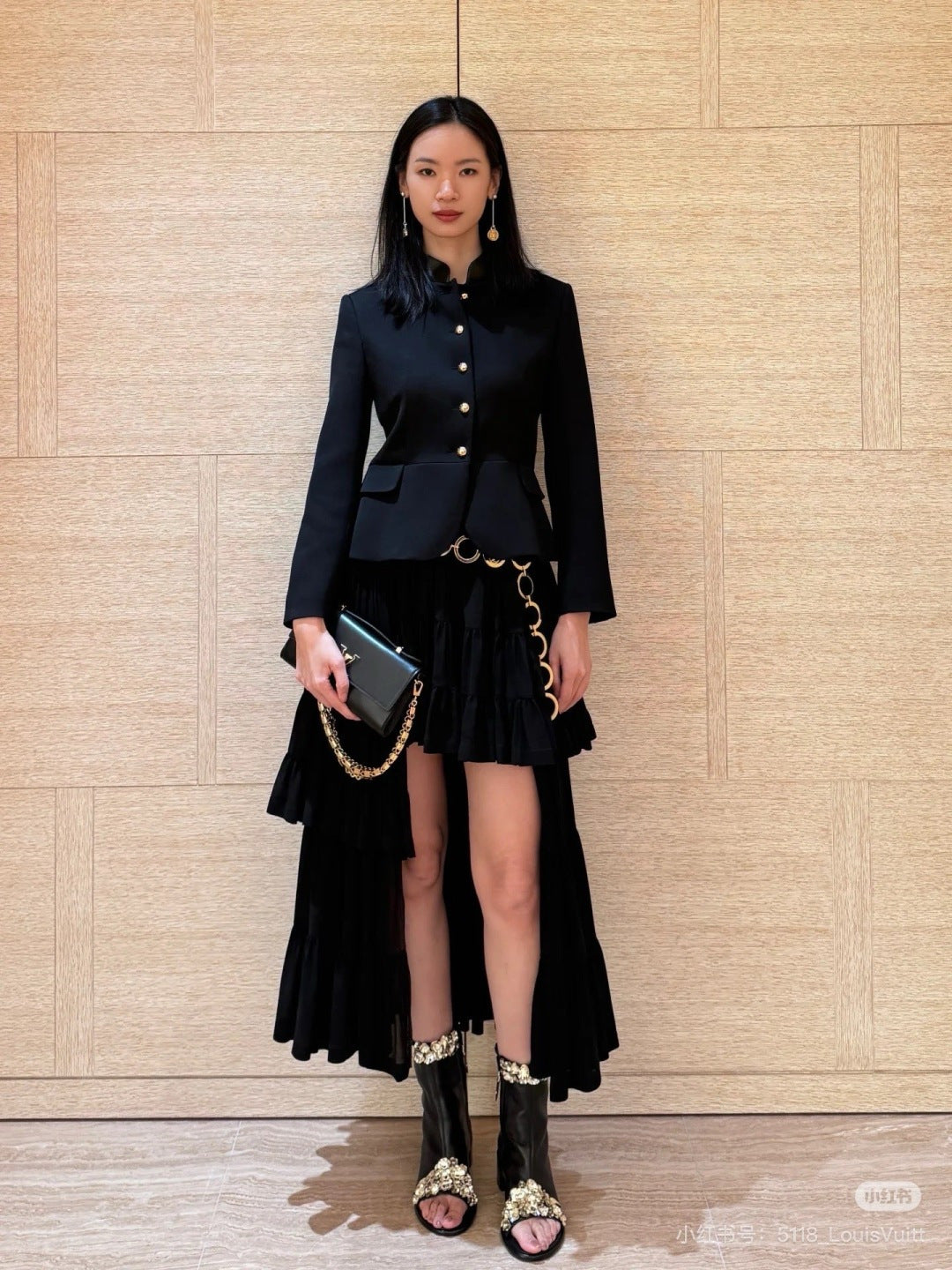 Lou**26 new early spring style high-low tiered skirt