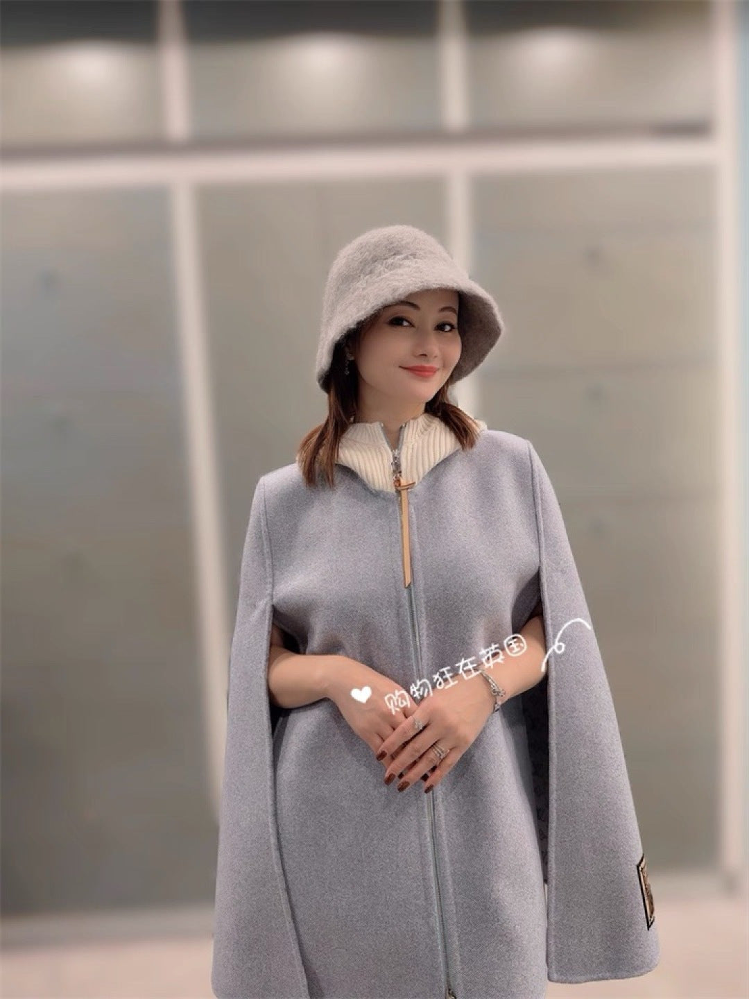 Lou**25fw new versatile and stylish cape coat