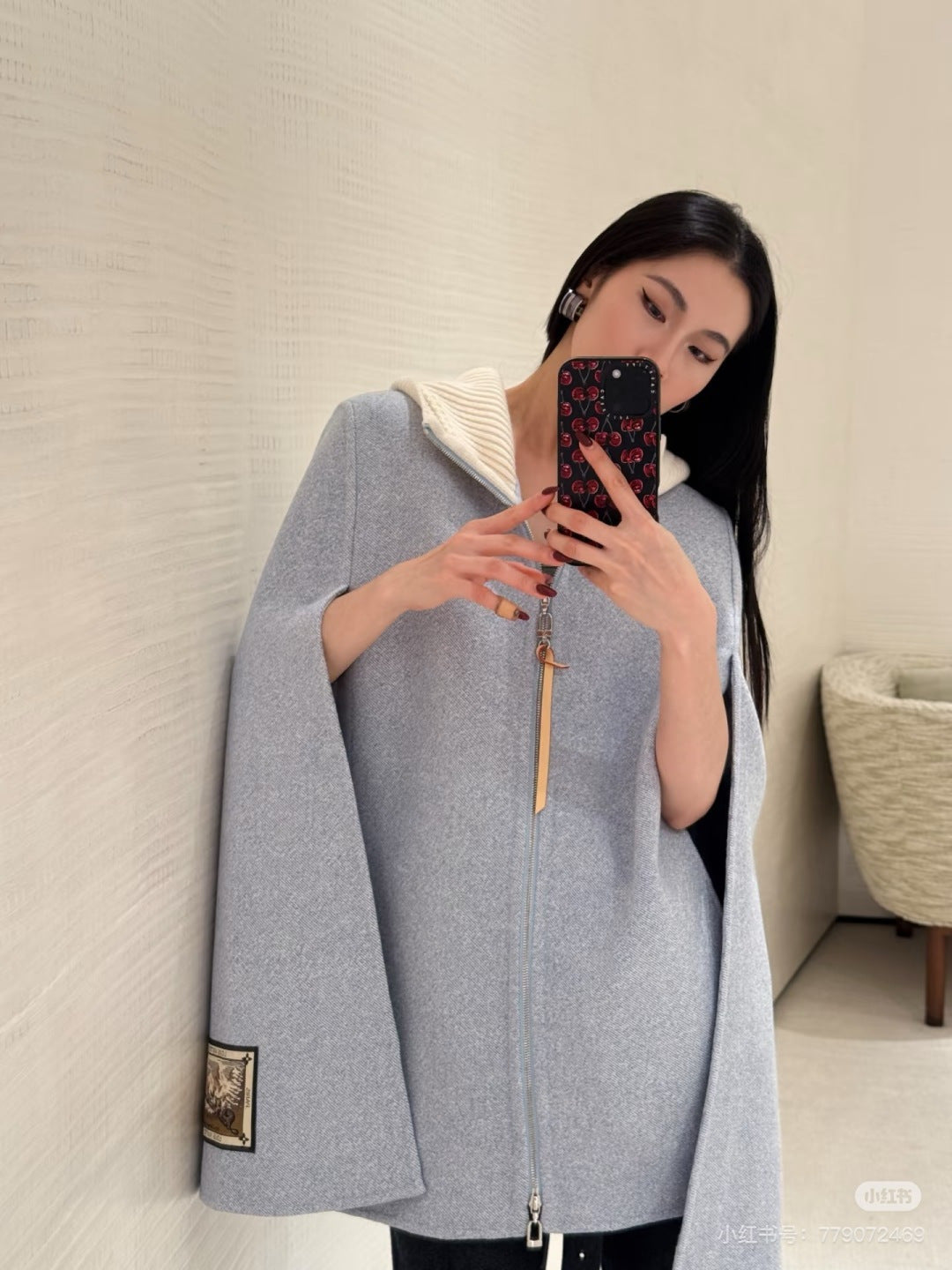 Lou**25fw new versatile and stylish cape coat