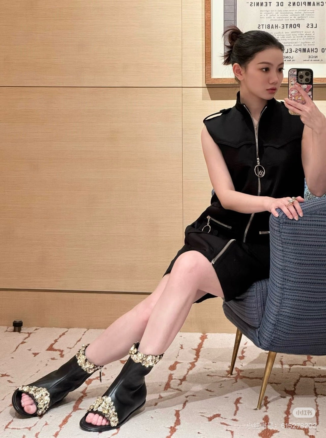 Lou**26 early spring new vest dress