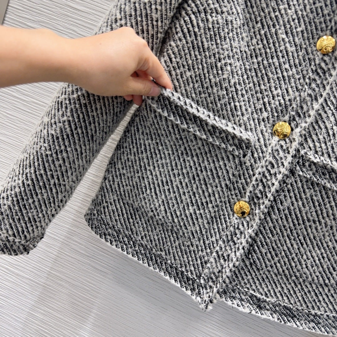 Cha**25fw new versatile and stylish jacket