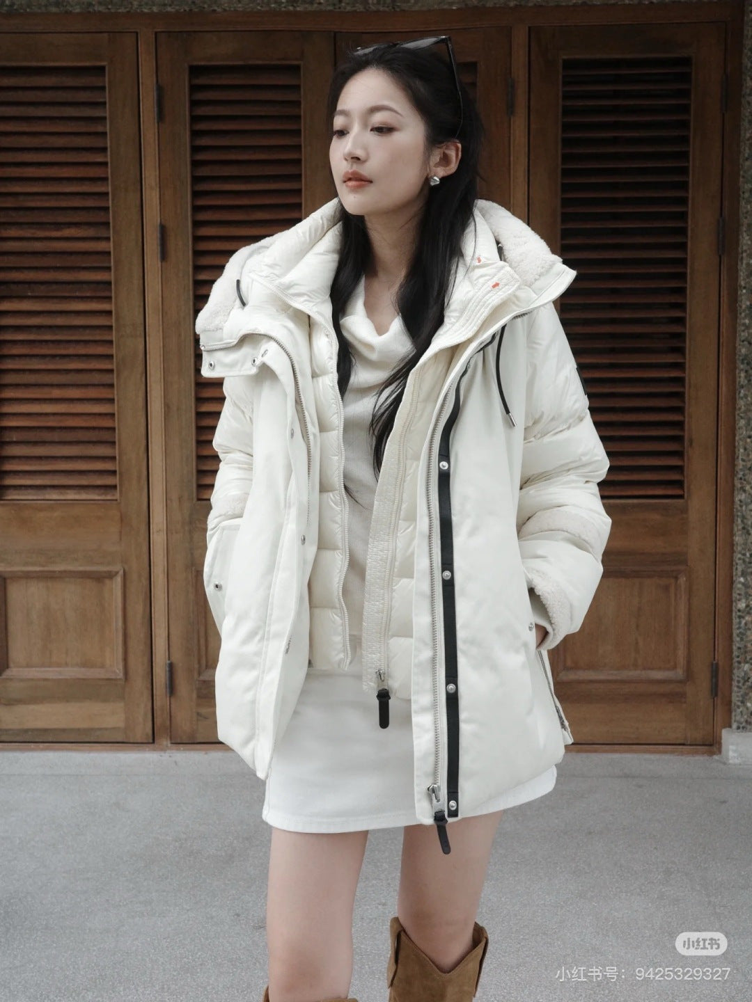 Mac**25fw new down jacket with lamb wool trim