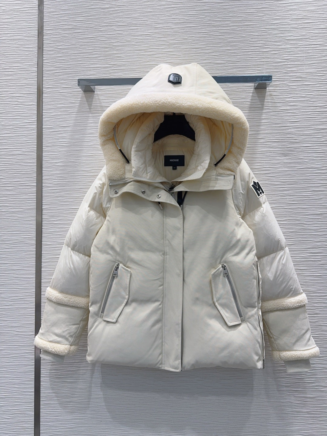 Mac**25fw new down jacket with lamb wool trim