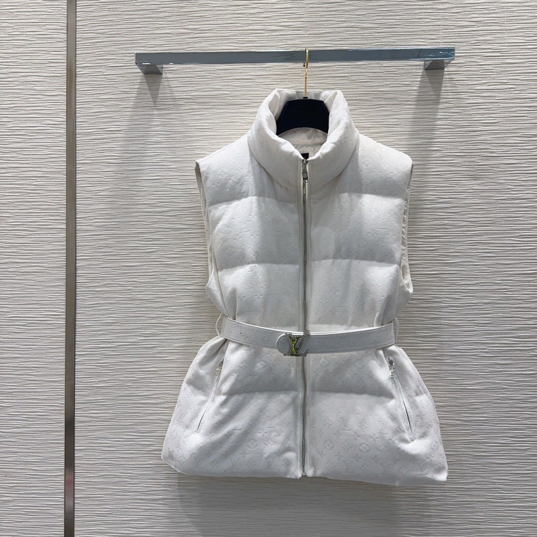 Lou**25fw new white down vest jacket