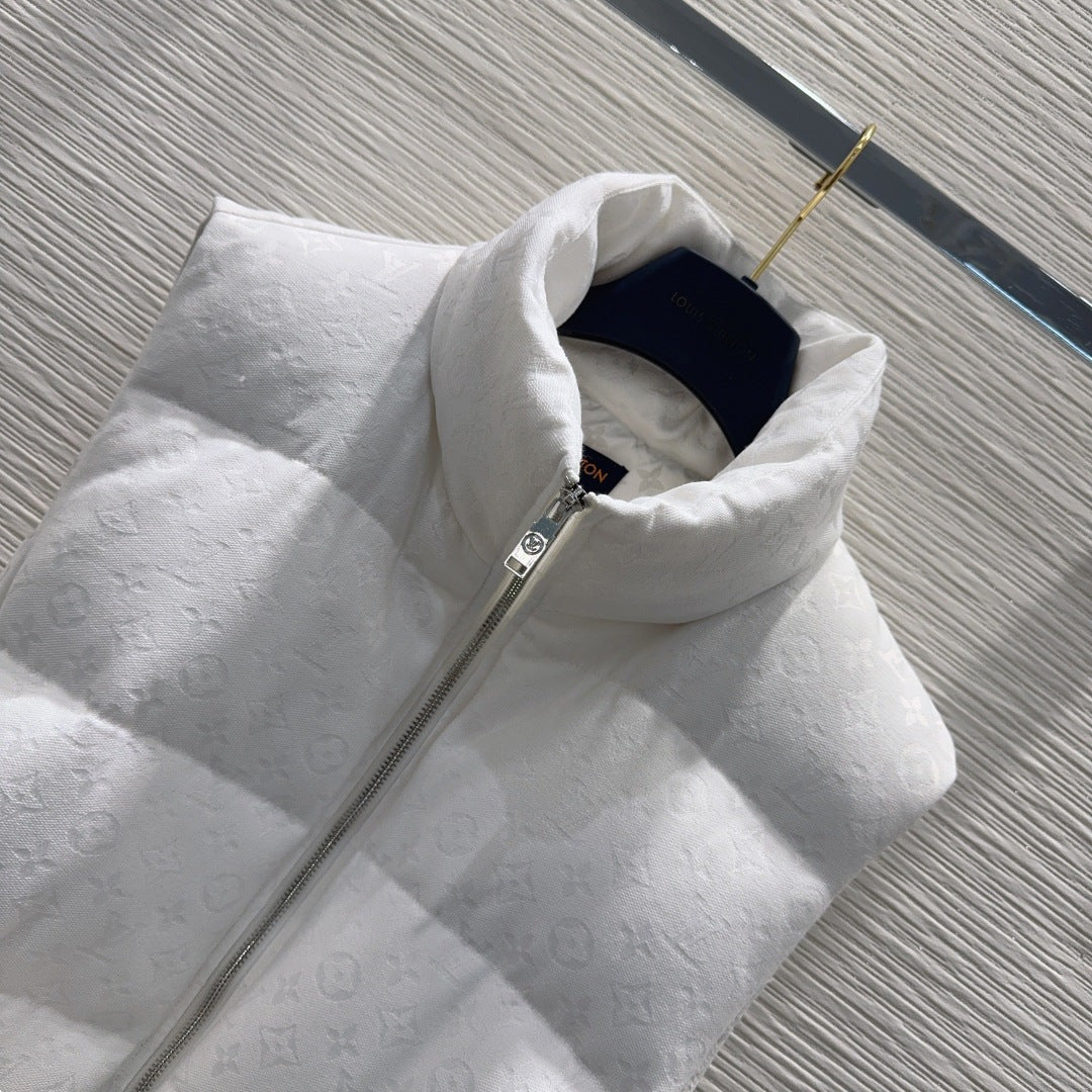 Lou**25fw new white down vest jacket