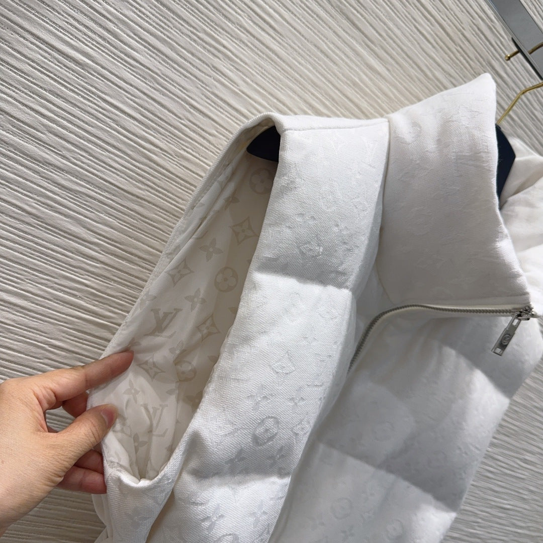 Lou**25fw new white down vest jacket