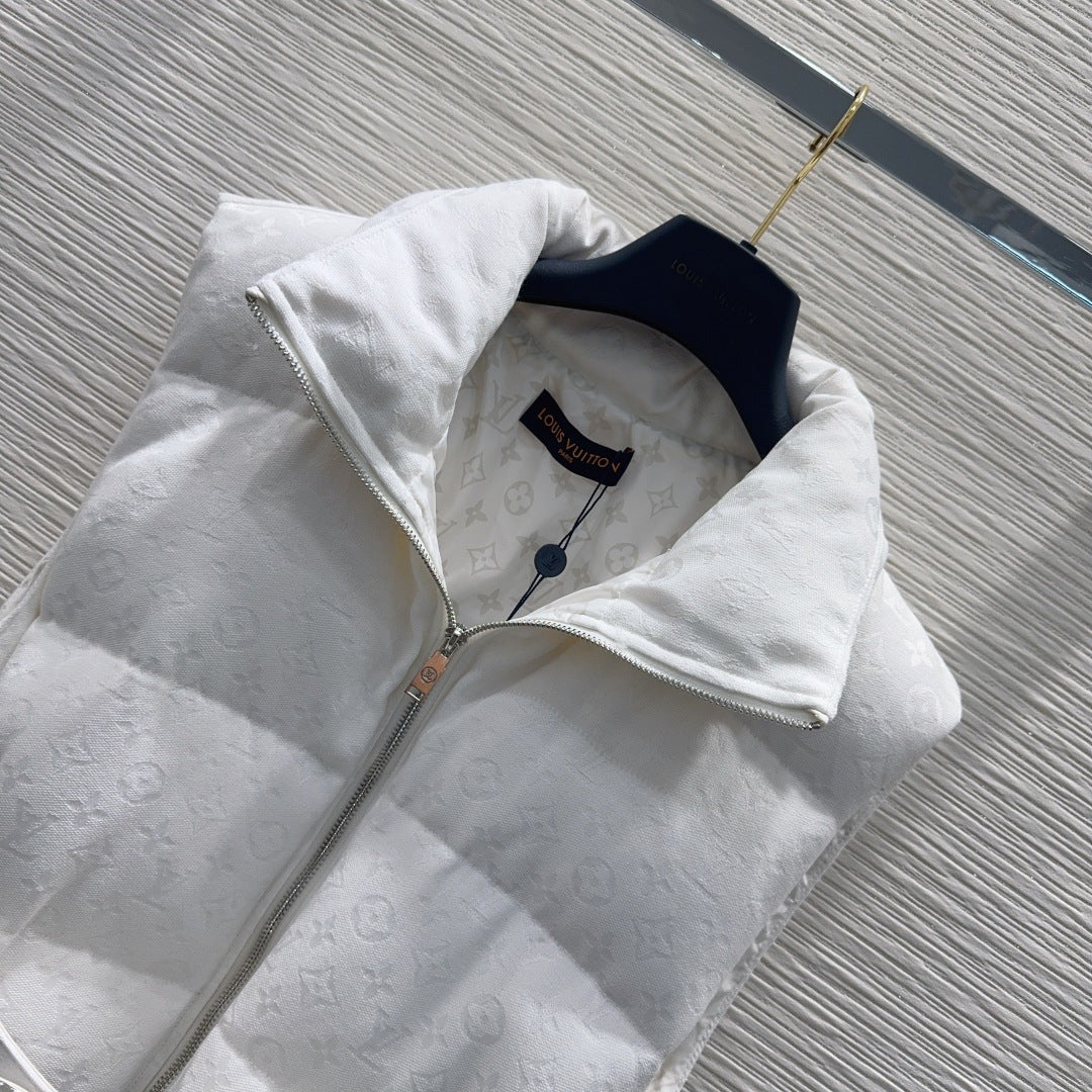 Lou**25fw new white down vest jacket