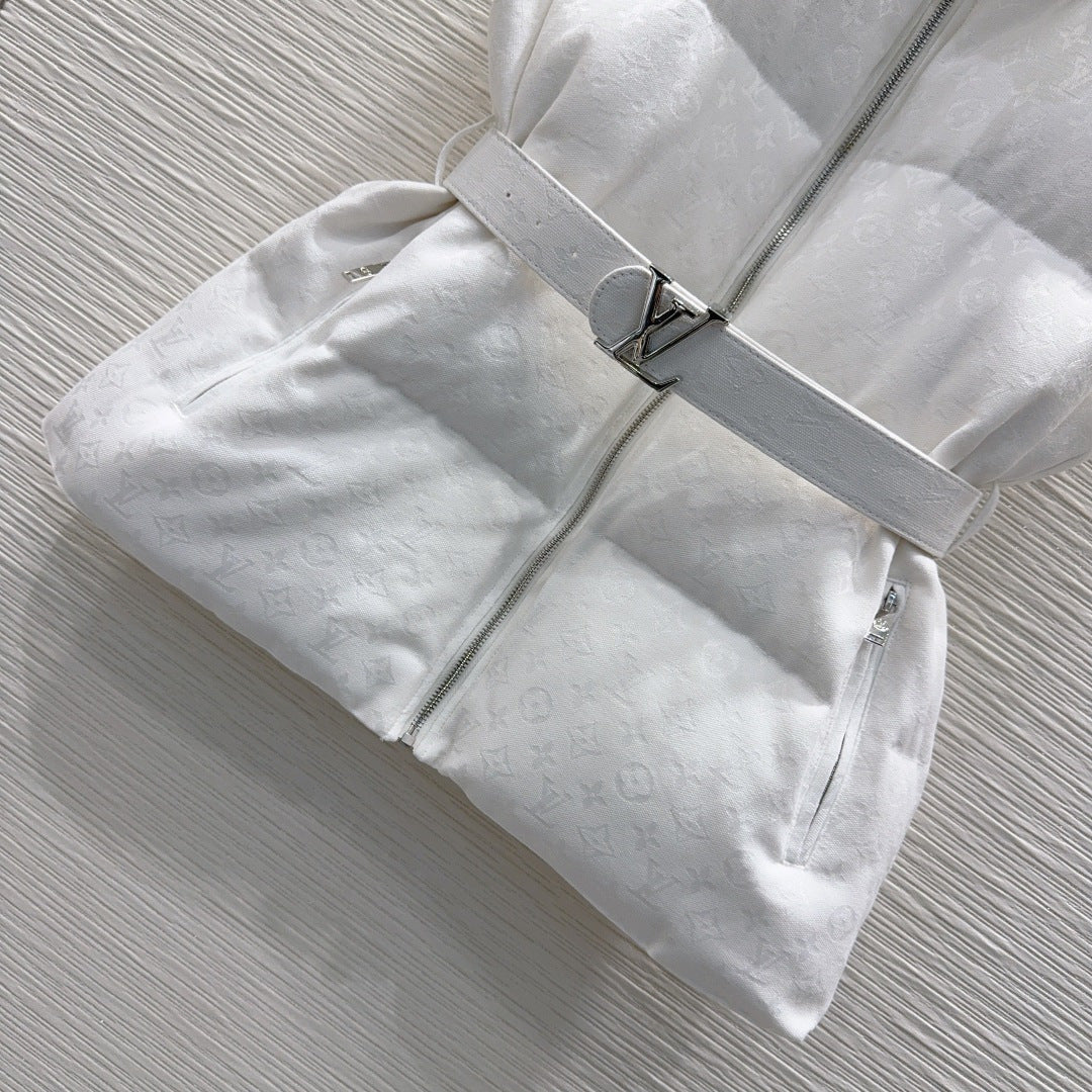 Lou**25fw new white down vest jacket