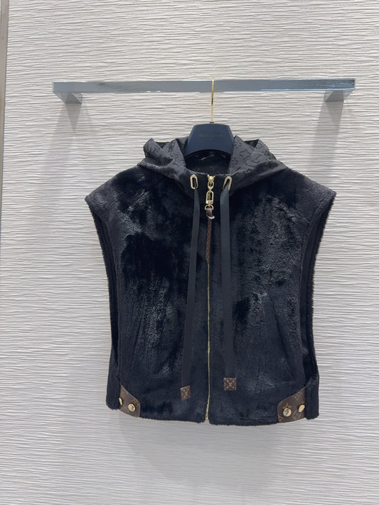 Lou**25fw new black vest jacket