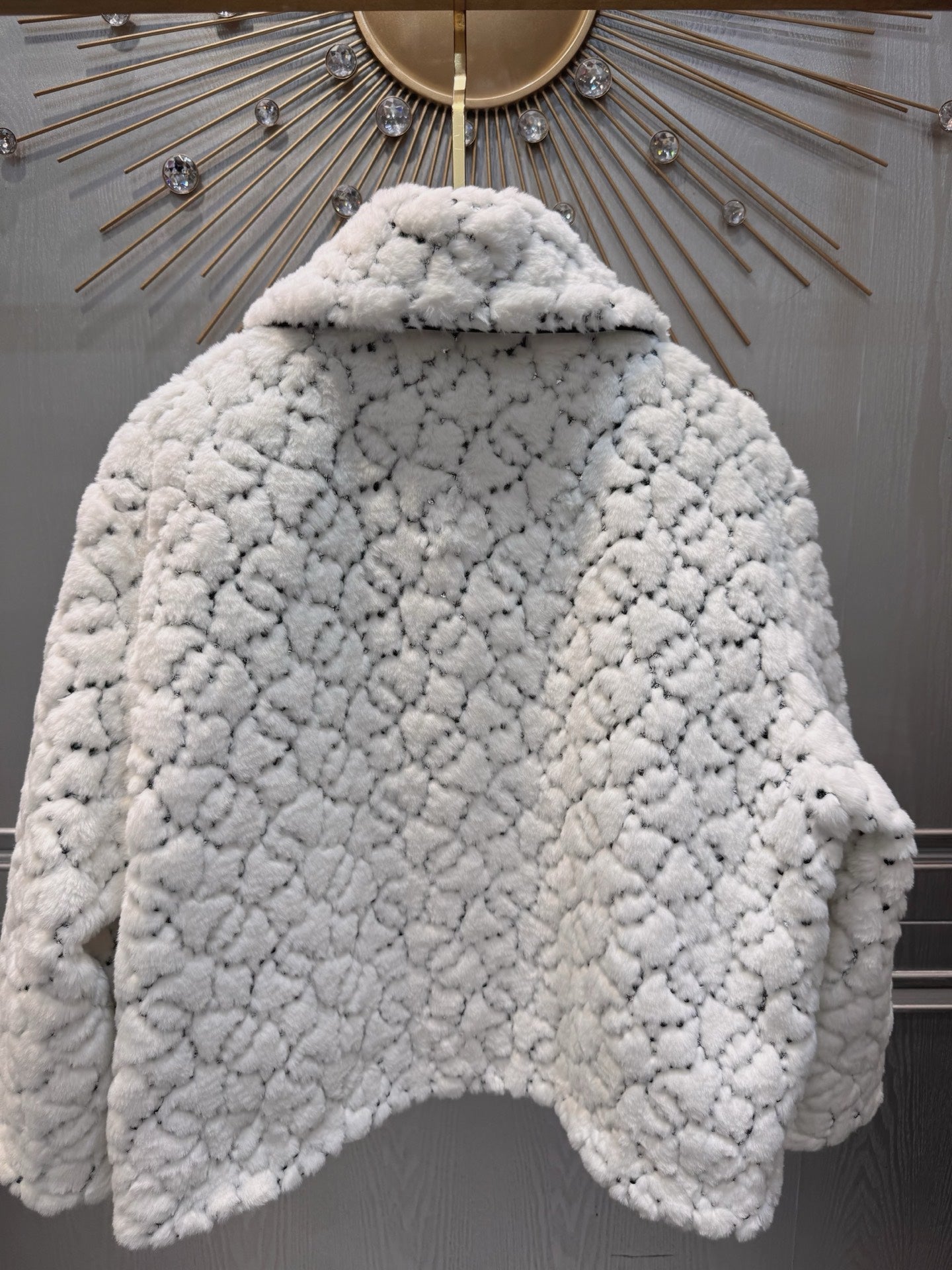 Cha**25N ski series sequined plush jacket