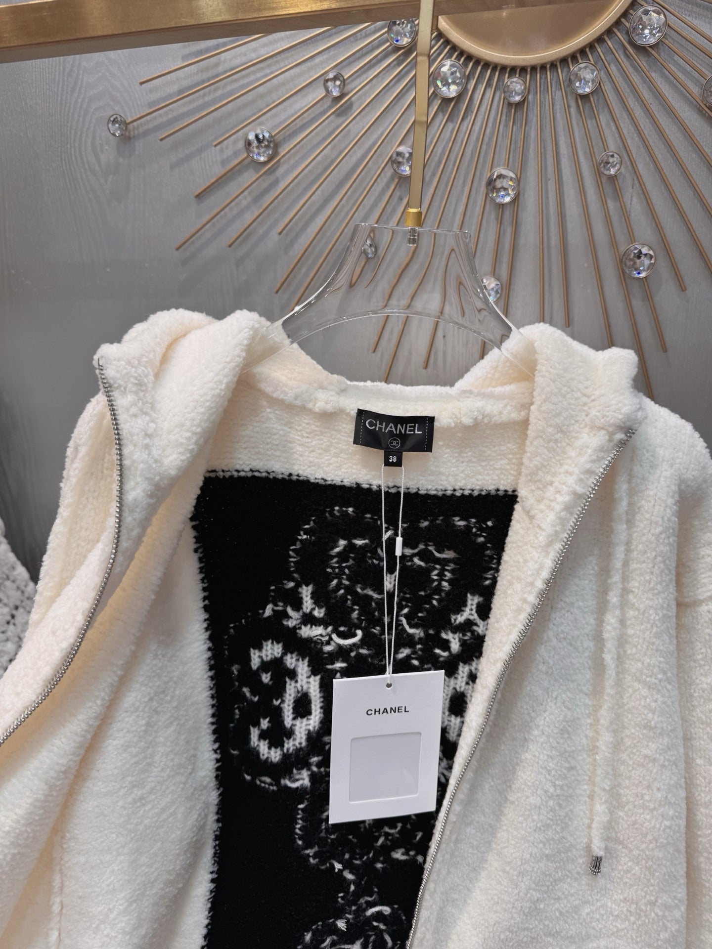 Cha**25N series hooded lambswool thick cardigan